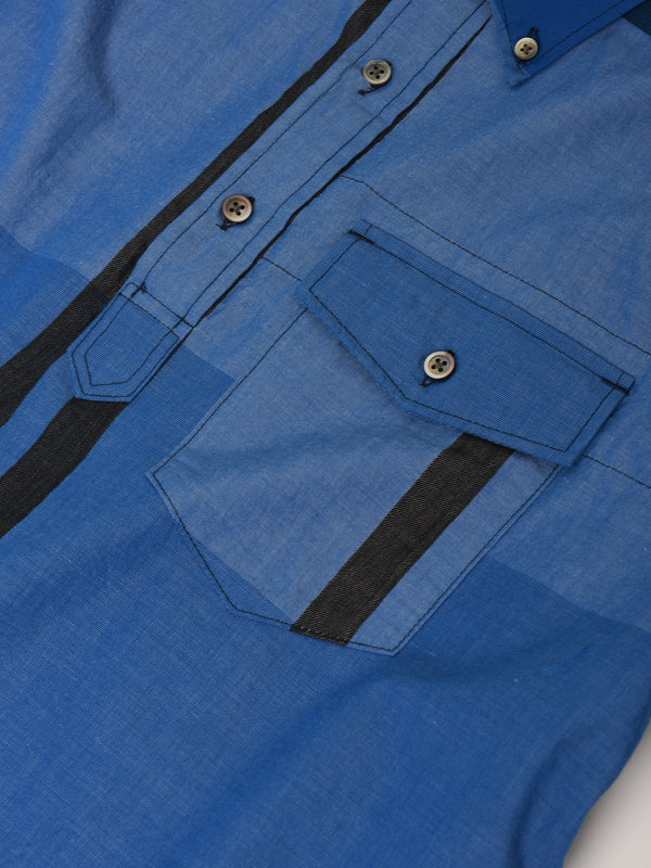 Popover BD Shirt_Blue Cotton Big Plaid